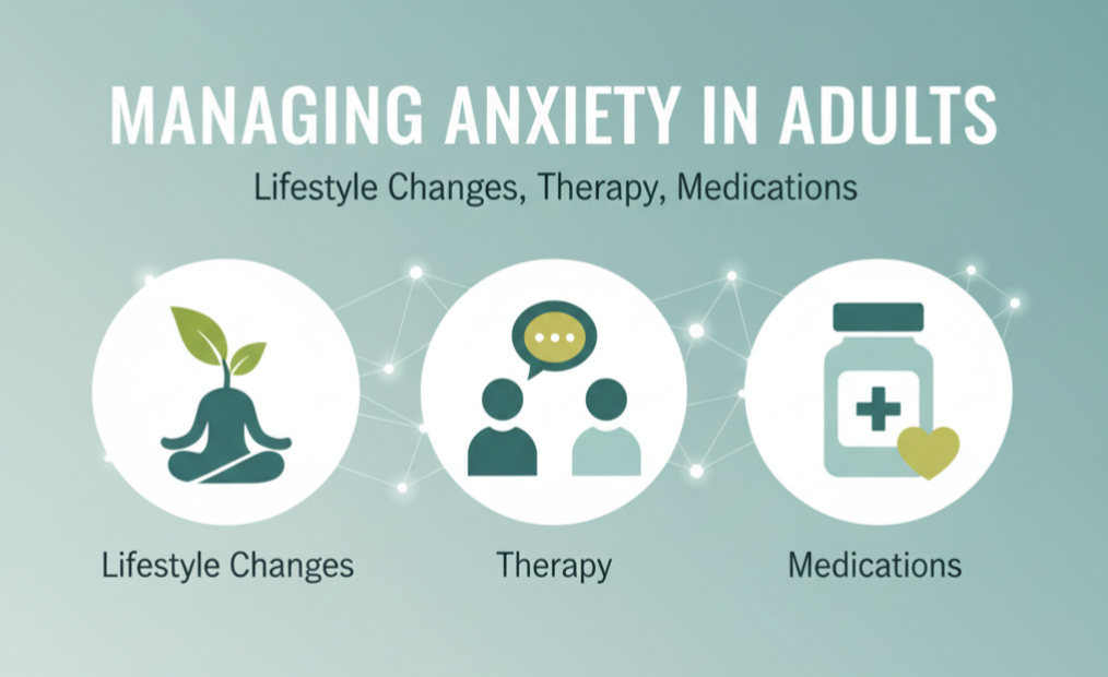 Managing Anxiety in Adults: Lifestyle Changes, Therapy, Medications 1 Managing Anxiety